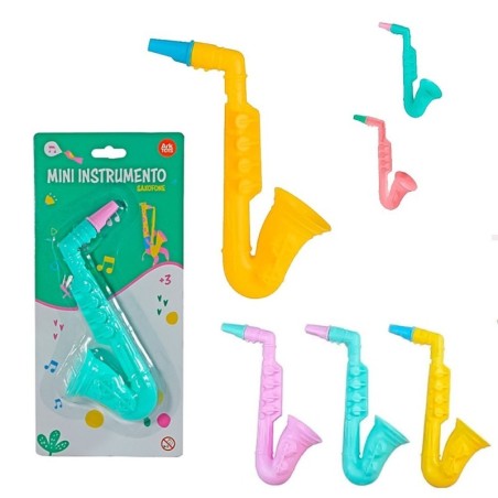Brinquedo Mini Instrumento Saxofone Colorido Infantil 2