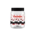 Pote Porta Mantimentos Farinha Estampa Galinha 17 x 13cm