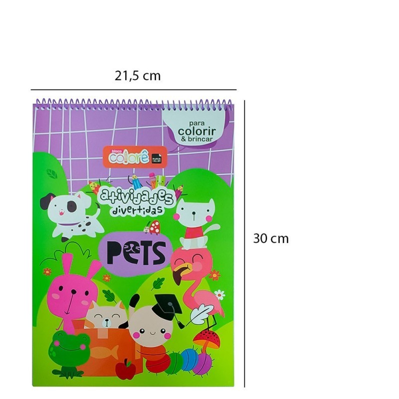 Bloco Colore Atividades Divertidas PETS Para Colorir