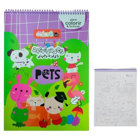 Bloco Colore Atividades Divertidas PETS Para Colorir