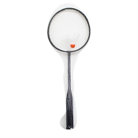 Kit Badminton De Aço Carbono 60cm Com Petecas