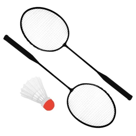 Kit Badminton De Aço Carbono 60cm Com Petecas