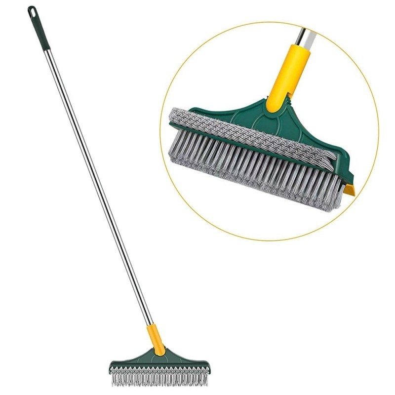 Vassoura Rodo De Canto Com Cabo Inox 110cm