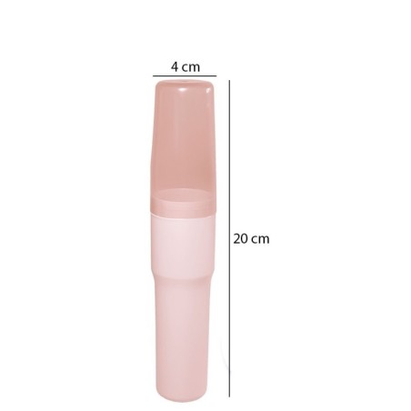 Porta Escova Estojo Dental Redondo Bipartido 20cm