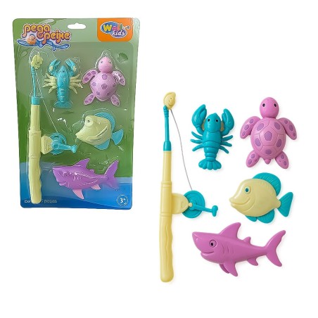 Jogo De Pesca Mágico 5 Peças Brinquedo Com imã - Feira Da Madrugada SP! 2