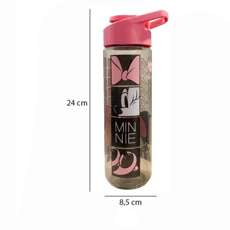 Garrafa Squeeze Minnie 700ml Tampa Abre E Fecha