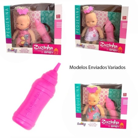 Boneca Infantil Zuzinha Baby Com Mamadeira