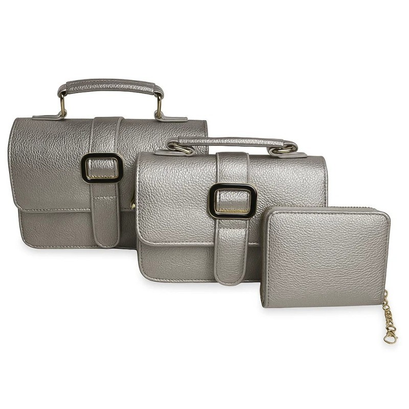Conjunto De 2 Bolsas Femininas Estruturadas Com Carteira