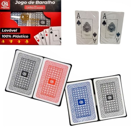 Baralho De Plástico Duplo 108 Cartas No Estojo - Compre Agora!