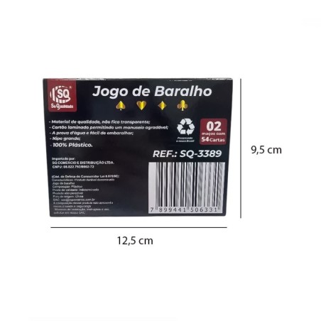 Baralho De Plástico Duplo 108 Cartas No Estojo - Compre Agora!