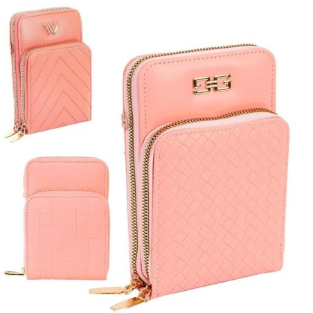 Bolsa Transversal Divisórias Porta Celular Carteira Feminina