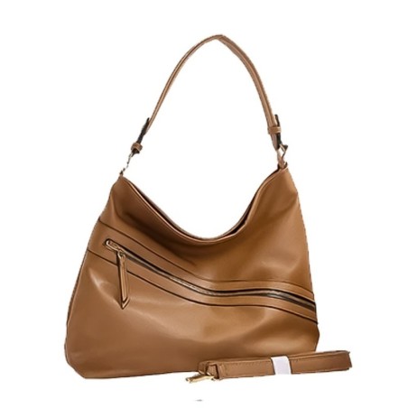 Bolsa Grande De Ombro Com Zíper Transversal