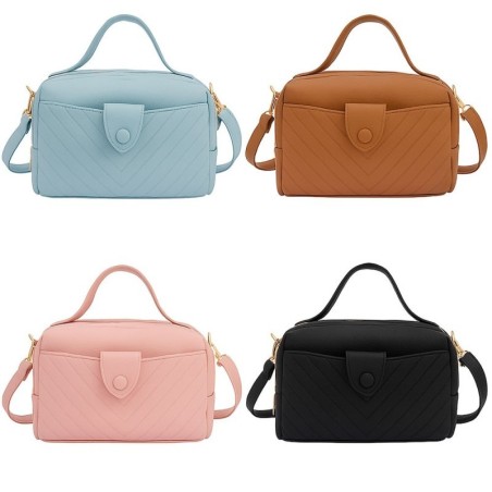 Bolsa Feminina De Mão Com Bolso De Fecho Magnético E Alça Removível