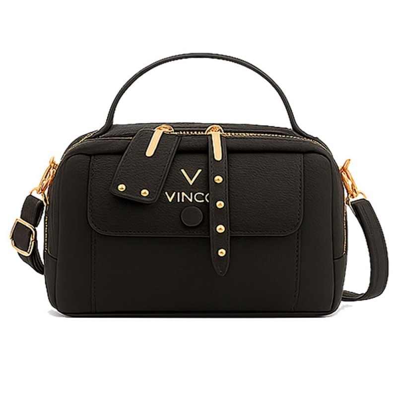 Bolsa Feminina Transversal Com Bolso Frontal De Fecho Magnético