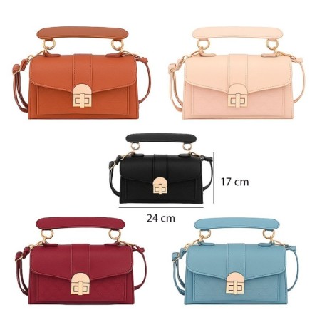 Bolsa Transversal Feminina Alça Superior E Removível Com Fivela