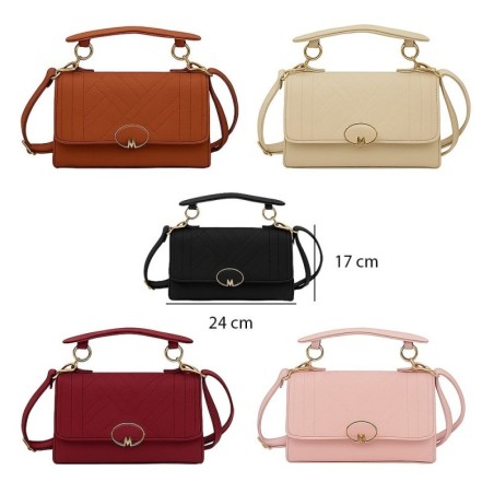 Bolsa Transversal Feminina Quadrada Com Fecho Magnético