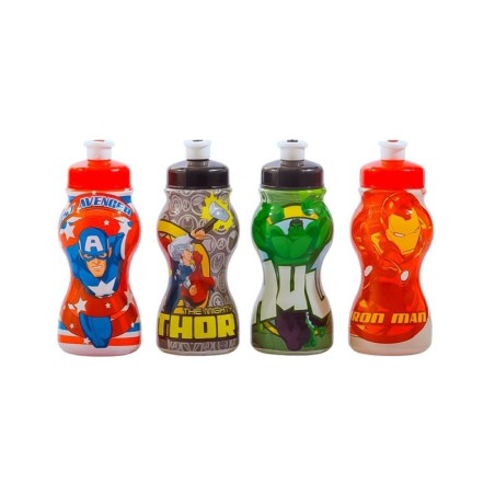 Mini Garrafa Squeeze Sleeve Marvel Heróis 250ml