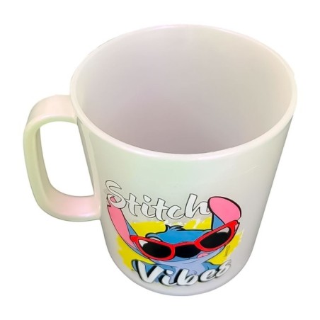 Caneca De Plástico Stitch Angel Colorida 400ml