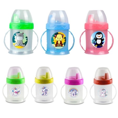 Copo Bebê Diversas Estampas Divertidas Infantil Com Tampa