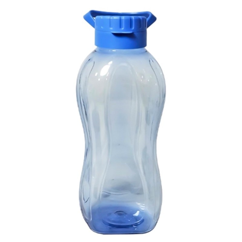 Garrafa Squeeze Retangular Translúcida 1,5L Alça Colorida