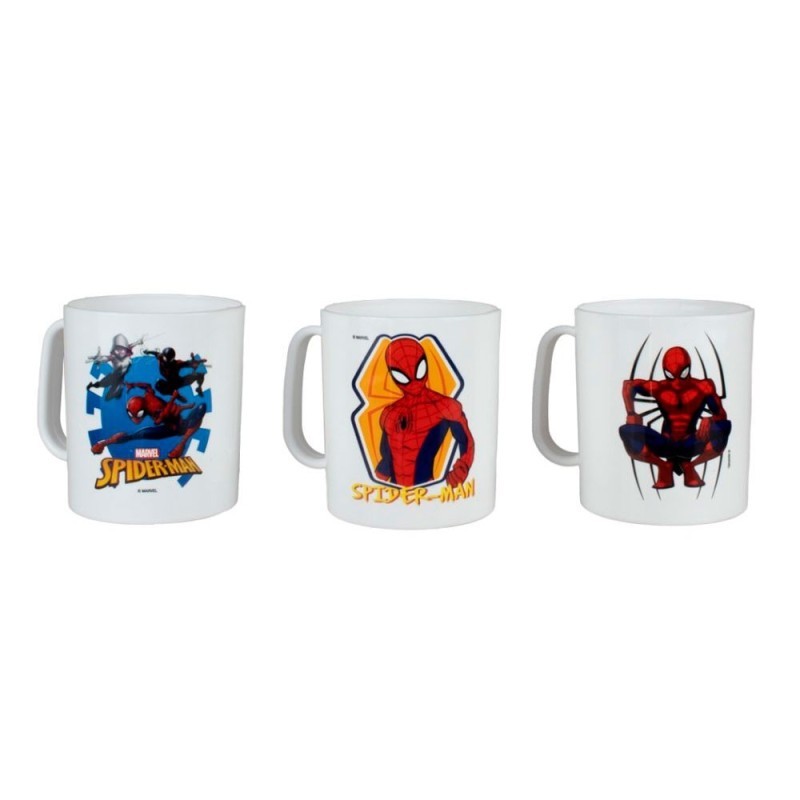Caneca Infantil Plástico Homem Aranha 400Ml