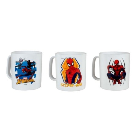 Caneca Infantil Plástico Homem Aranha 400Ml