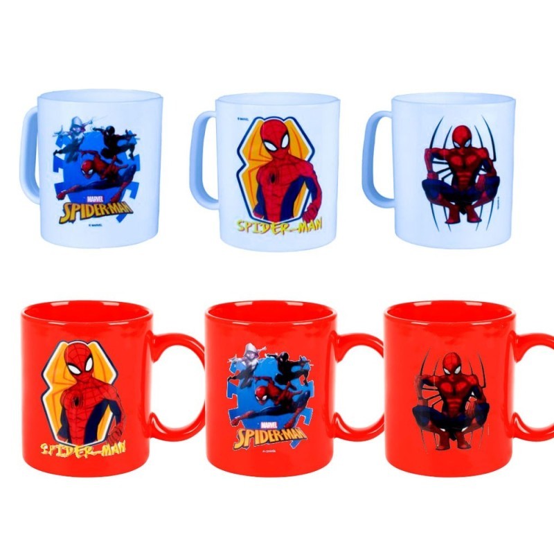 Caneca Infantil Plástico Homem Aranha 400Ml