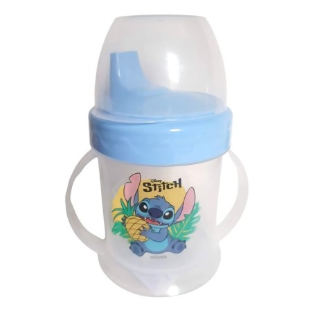 Copo Infantil Stitch Com Alça E Tampa 220ML Colors
