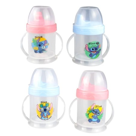 Copo Infantil Stitch Com Alça E Tampa 220ML Colors