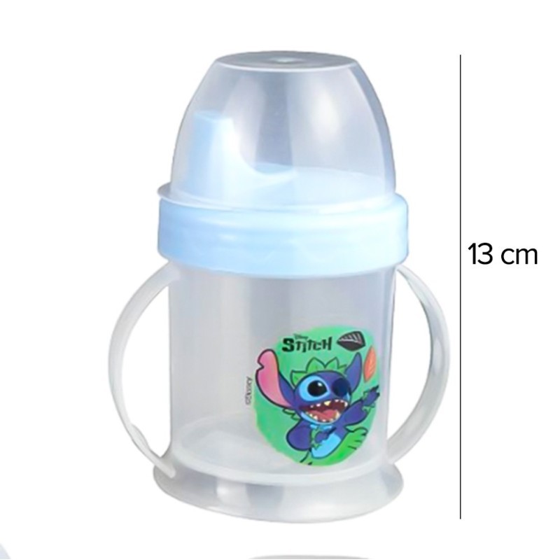 Copo Infantil Stitch Com Alça E Tampa 220ML Colors