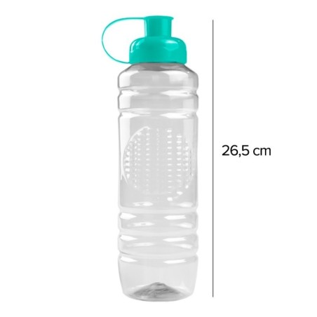 Squeeze PET Sunny Translucido Tampa Colorida 900ml