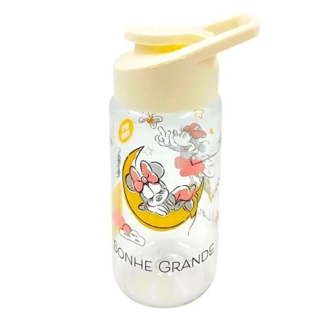 Squeeze Minnie Mouse Flip Top Com Canudo 500ml