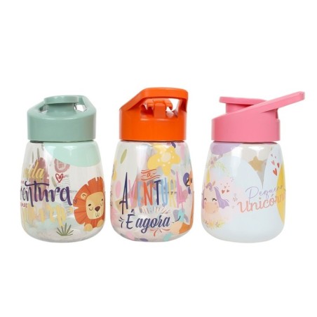 Garrafa Com Tampa Abre E Fecha Squeeze Sleeve 450ml