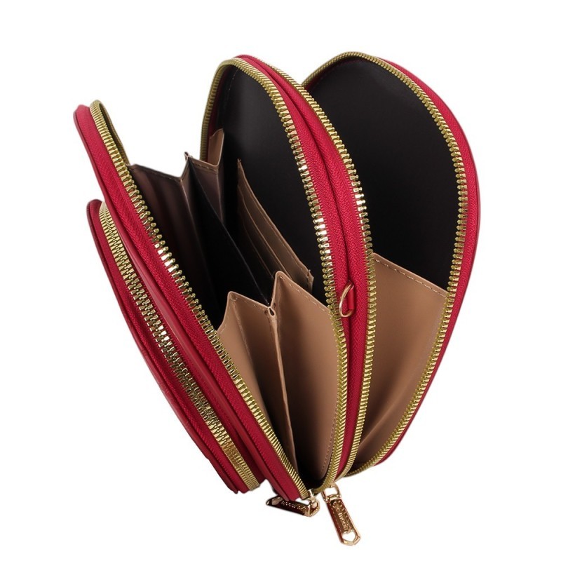 Bolsa Transversal Feminina Oval Com 3 Bolsos Com Alça Removível