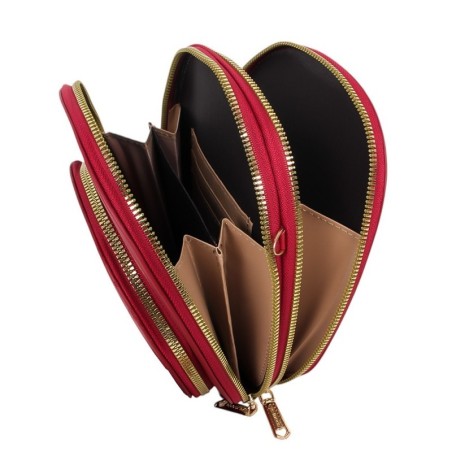 Bolsa Transversal Feminina Oval Com 3 Bolsos Com Alça Removível