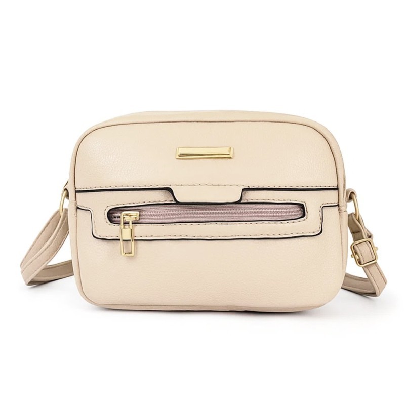 Bolsa Transversal Média Com Alça Fixa 3 Bolsos