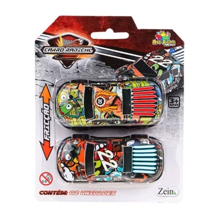 Kit 2 Carrinhos A Fricção Pull Back Brinquedo Infantil 2