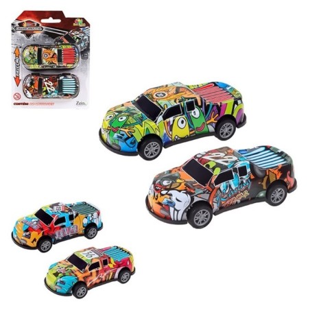 Kit 2 Carrinhos A Fricção Pull Back Brinquedo Infantil