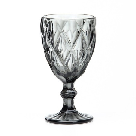 Conjunto De Taça De Vidro Grafite 6 Peças 340ml