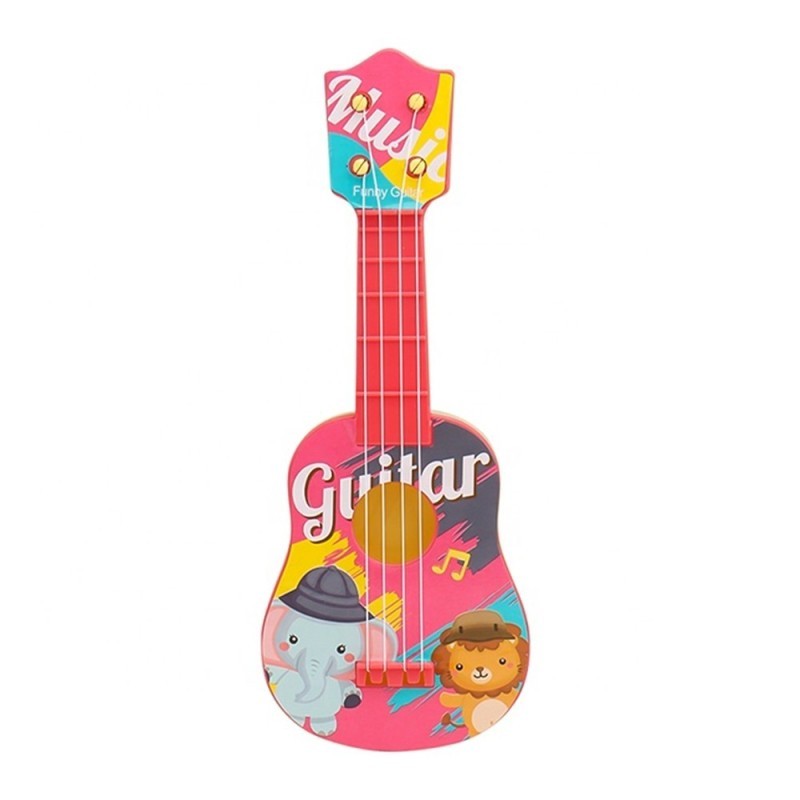 Brinquedo Musical Violão Infantil Bichinhos Encantados com 4 Cordas
