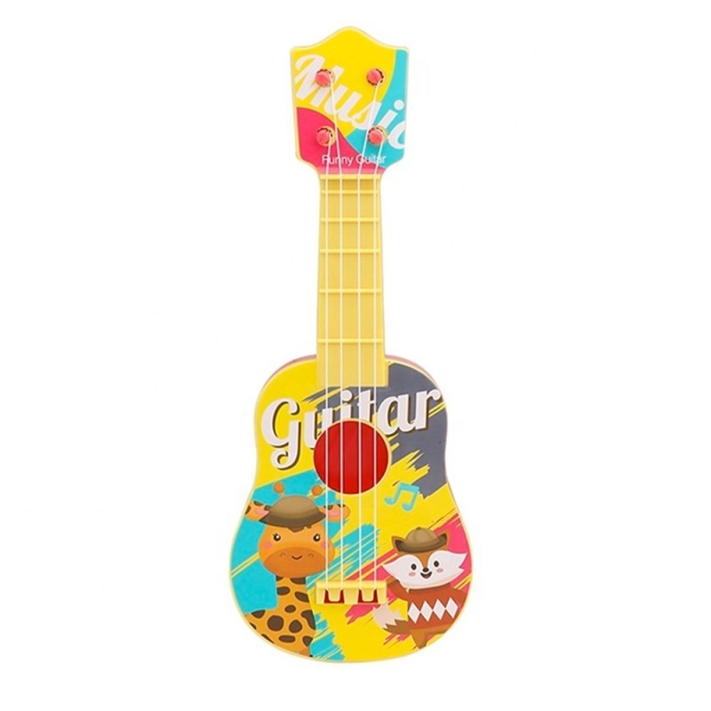 Brinquedo Musical Violão Infantil Bichinhos Encantados com 4 Cordas