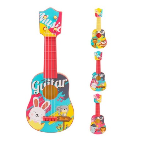Brinquedo Musical Violão Infantil Bichinhos Encantados com 4 Cordas