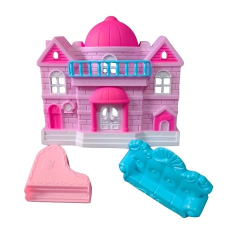 Brinquedo Minha Casinha Colorida Com 4 Acessórios