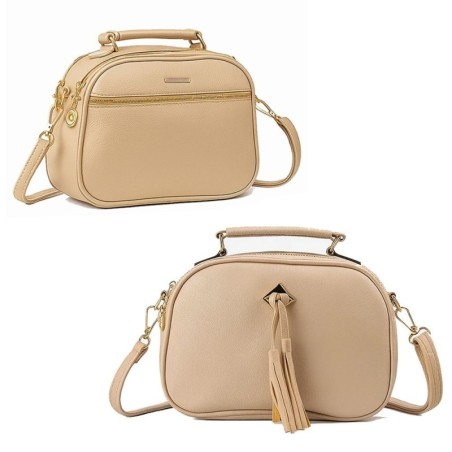 Bolsa Transversal Média Três Bolsos Com Alça Removível