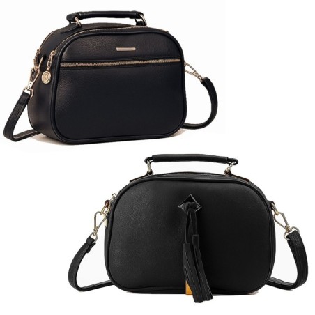 Bolsa Transversal Média Três Bolsos Com Alça Removível 2