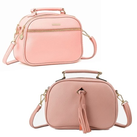 Bolsa Transversal Média Três Bolsos Com Alça Removível