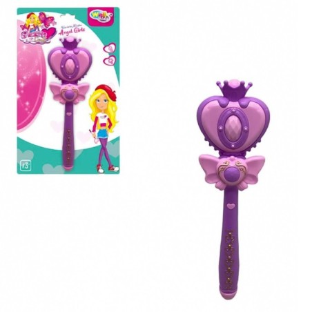 Varinha Magica Angel Girls Com Luzes Brilhantes