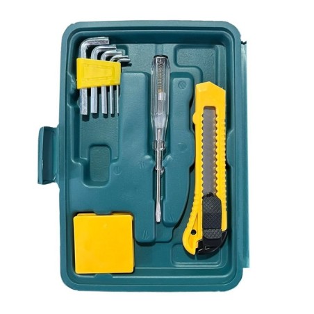 Kit Mini Caixa De Ferramentas Multiuso Com 11 Peças