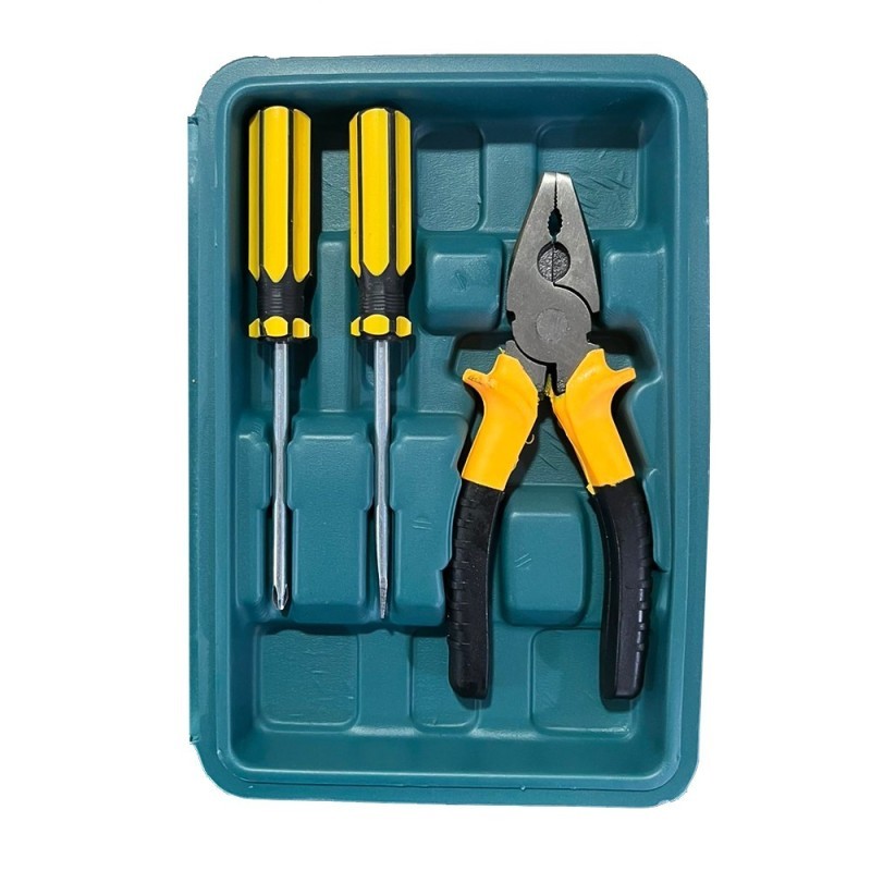 Kit Mini Caixa De Ferramentas Multiuso Com 11 Peças