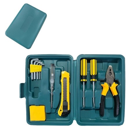 Kit Mini Caixa De Ferramentas Multiuso Com 11 Peças